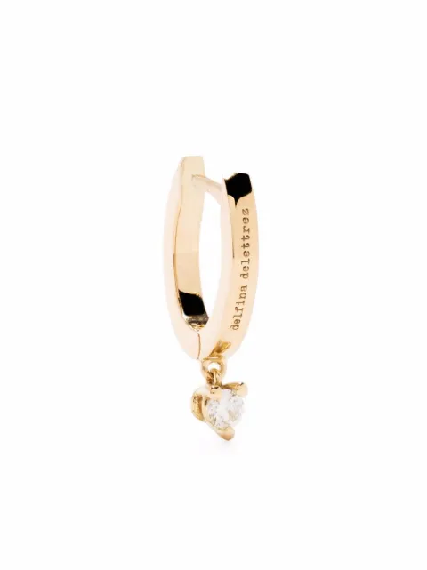 Delfina Delettrez 18kt yellow gold huggie diamond drop earring Gold UMA5009A