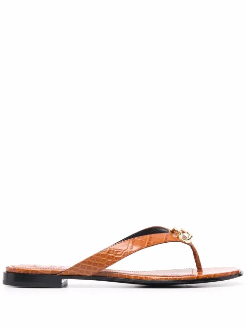 Givenchy G Chain flat sandals Brown BE305CE0Z1