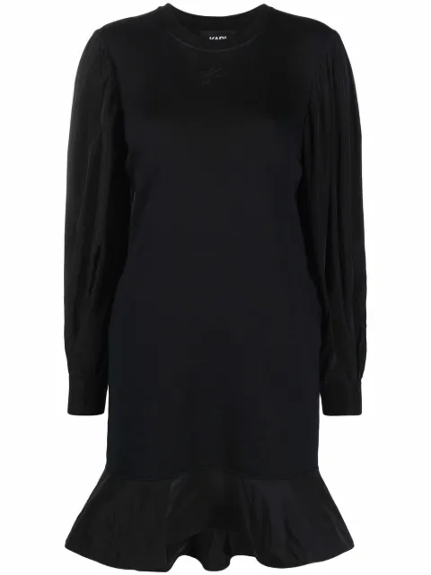 Karl Lagerfeld long puff-sleeves sweatdress Black 216W1350999