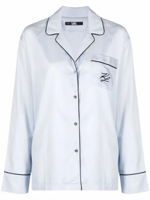 Karl Lagerfeld plain pyjama shirt Blue 211W2122351