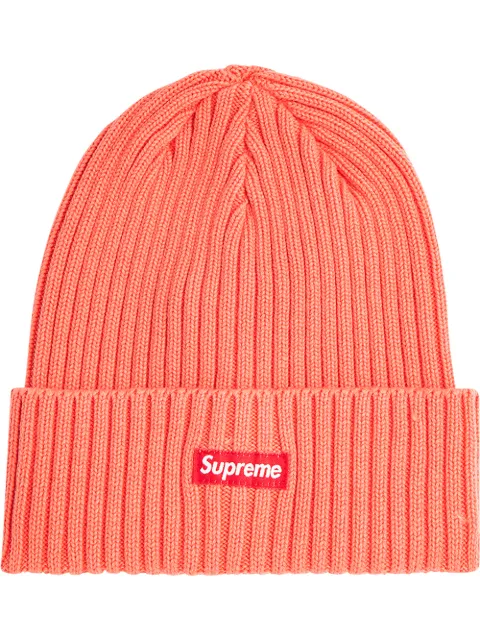 Supreme overdyed ribbed-knit beanie Orange SU10266