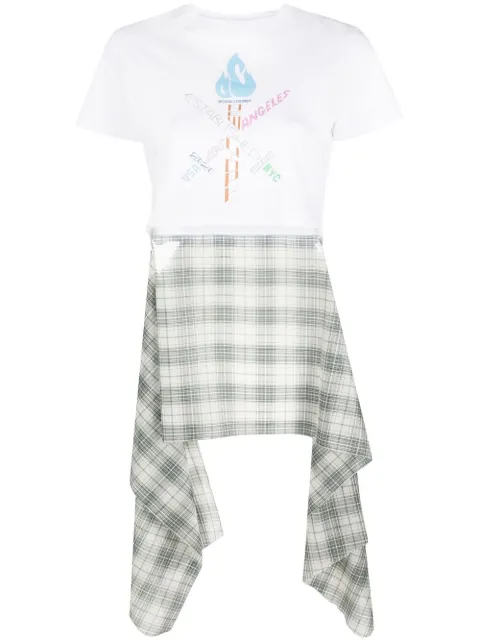 Opening Ceremony cropped logo-print T-shirt White YWAA008S21JER0010155