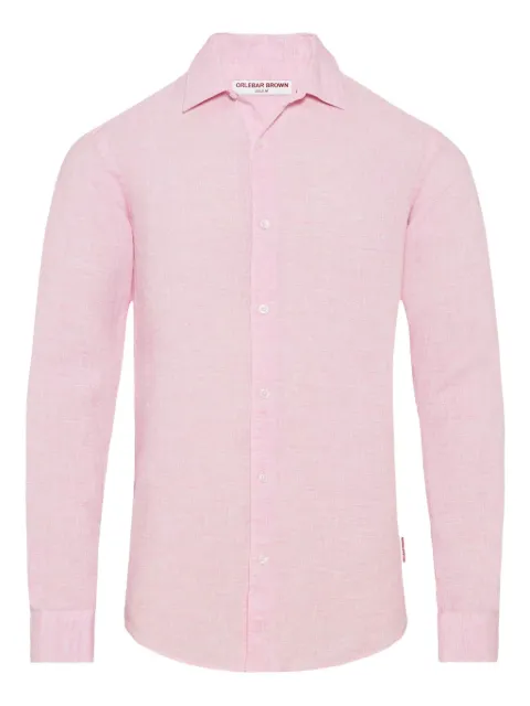 Orlebar Brown Giles linen shirt Pink 275613