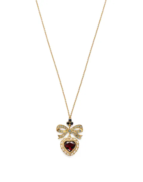 Dolce & Gabbana 18K yellow gold Devotion garnet and sapphire pendant Gold WAEL1GWGRA1