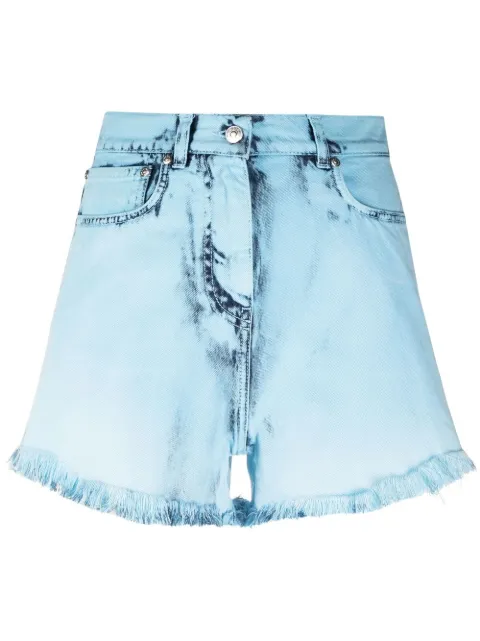 MSGM distressed-effect denim shorts Blue 3042MDB142LT217484