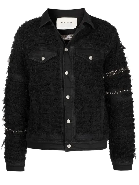 1017 ALYX 9SM stud-embellished denim jacket Black AZMOU0226FA02