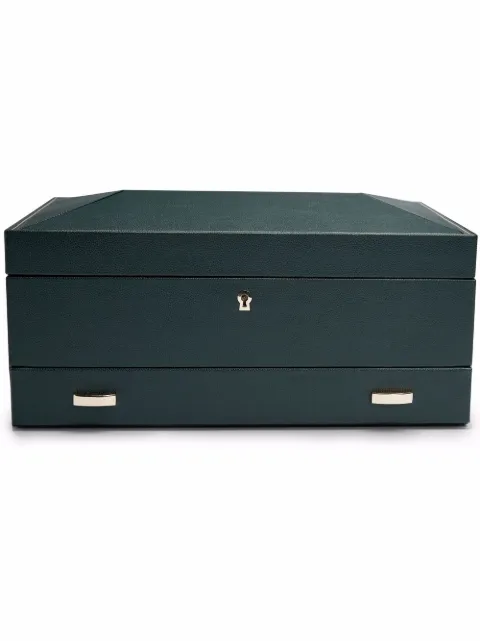 WOLF 10 piece watch box Green W792841