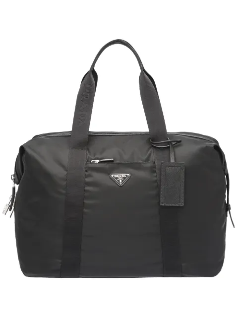 Prada Re-Nylon triangle logo holdall bag Black 2VC796VOOO2DMH