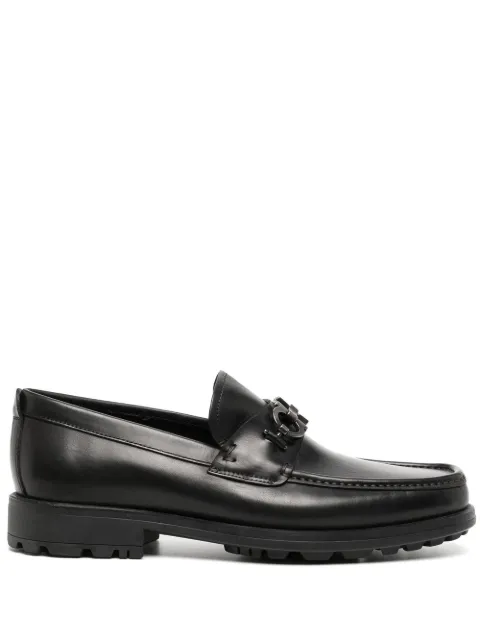 Ferragamo moccasins with Gancini ornament Black 671792