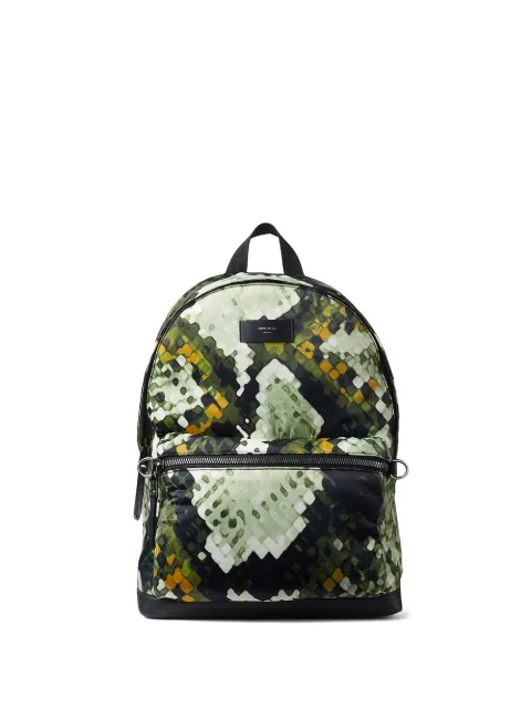 Jimmy Choo Wilmer graphic-print backpack Green WILMERYSK