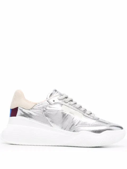 Stella McCartney Loop metallic sneakers Silver 800442N0258