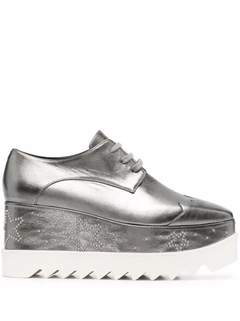 Stella McCartney Elyse glitter platform shoes Blue 800200W1Q40