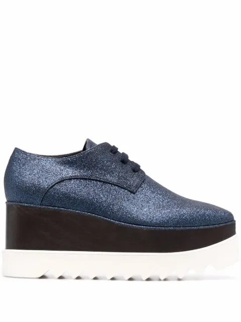 Stella McCartney Elyse metallic platform shoes Grey 363997KG001