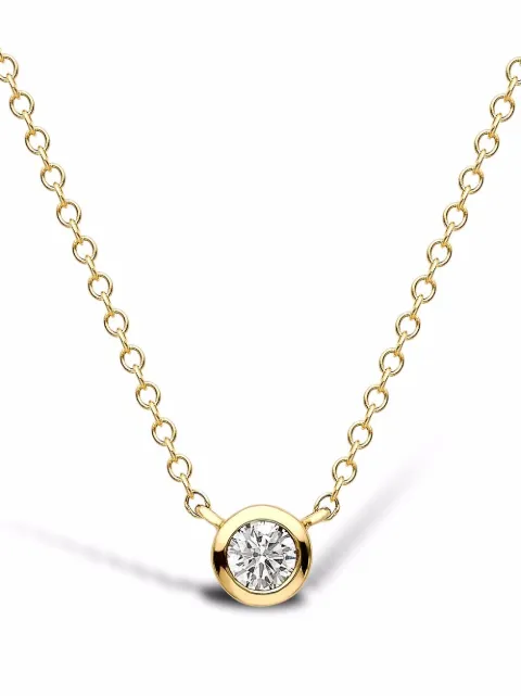 Pragnell 18kt yellow gold brilliant-cut diamond solitaire pendant necklace Gold CR1612