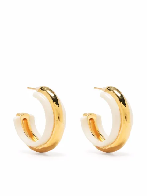 Aurelie Bidermann Nazca hammered-effect hoop earrings Gold SS21BO12MGGM