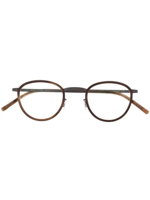 Mykita tortoiseshell-effect round-frame glasses Silver KIRIMA