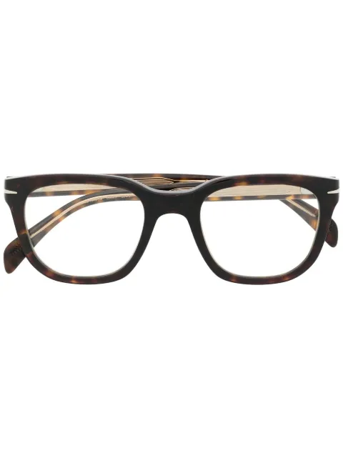 Eyewear by David Beckham tortoiseshell clip-on lens glasses Brown DB7043CS