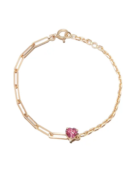 Yvonne Léon 18kt yellow gold Maxi rhodolite bracelet Gold BRACSOLITCOEURROSEOJ