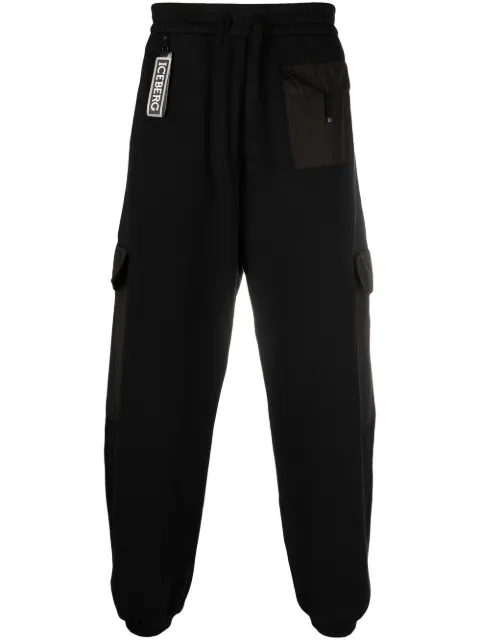 Iceberg logo-detail track pants Black B1204057