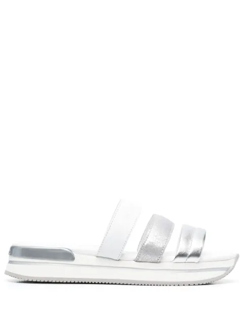 Hogan metallic-strap sandals White HXW2570DN70PKD