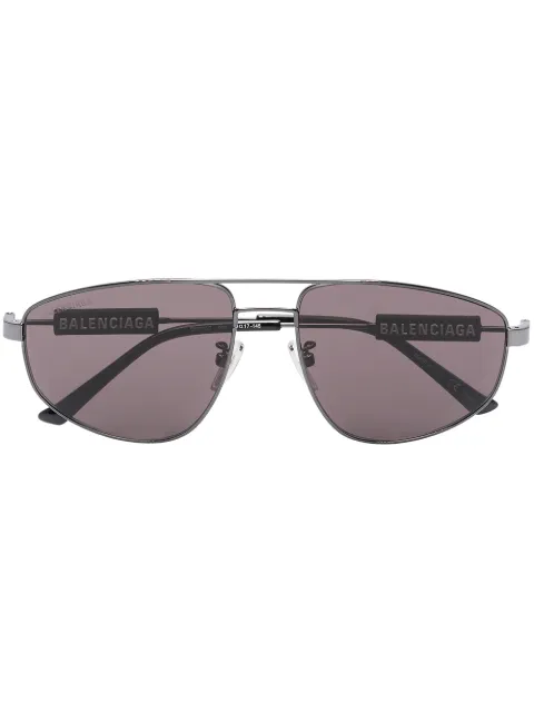 Balenciaga Eyewear double-bridge pilot-frame sunglasses Black BB0115S001