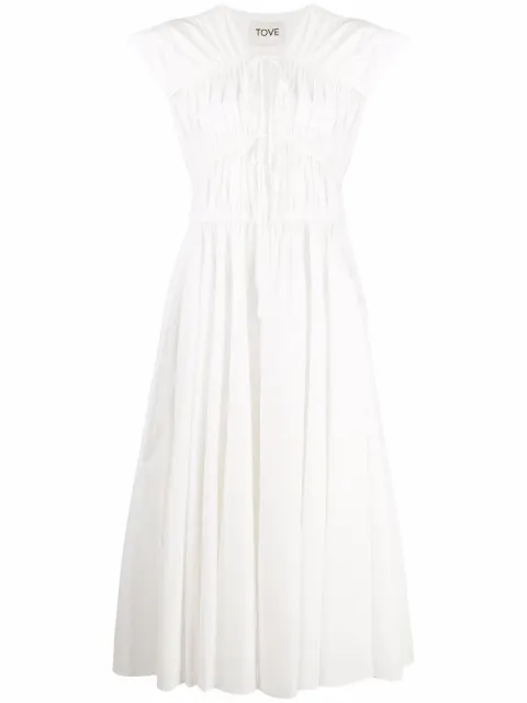 TOVE Phoebe organic cotton white dress White TVD018