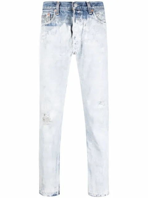 GALLERY DEPT. mid-rise straight-leg bleached jeans Blue VINTAGEJEANS