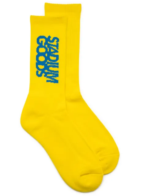 STADIUM GOODS® logo "Cal" crew socks Yellow SGS0303