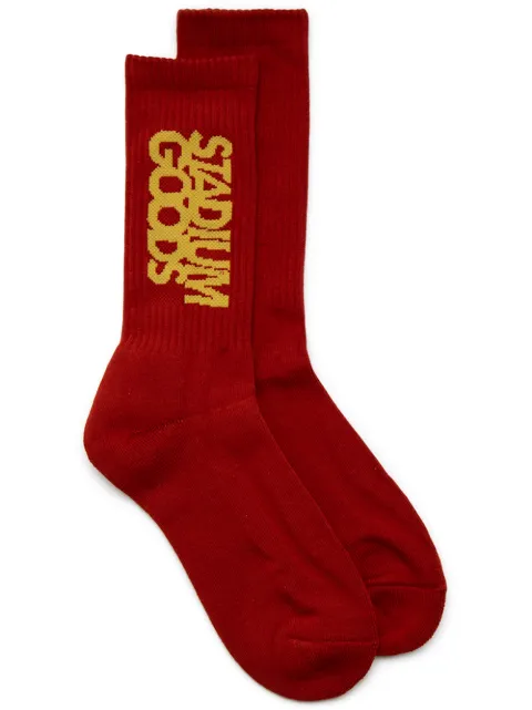 STADIUM GOODS® logo "Bay Red" crew socks Red SGS0299