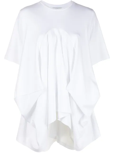 Goen.J draped cotton T-shirt White GJ21SST12