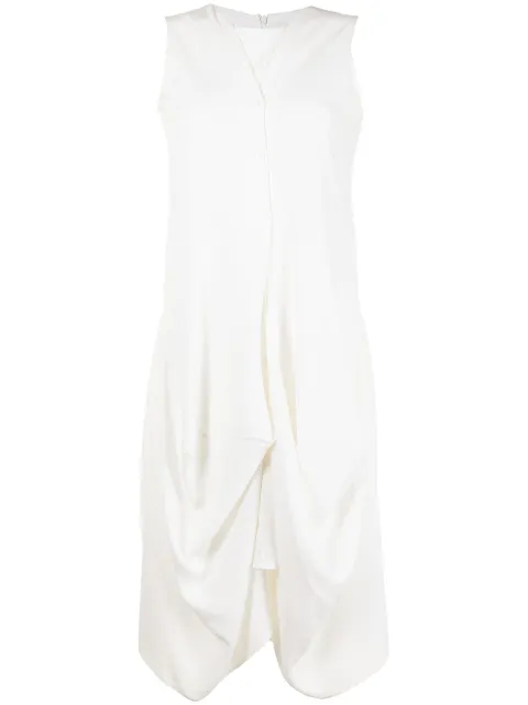 Goen.J draped sleeveless dress White GJ21SSDS04