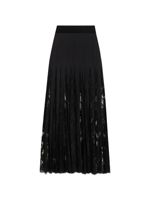Dolce & Gabbana chantilly-lace midi skirt Black F4B6XTFUABF