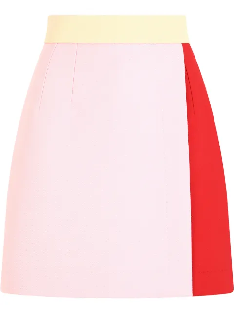 Dolce & Gabbana colour-block high-waisted skirt Pink F4B4ATGDZ52