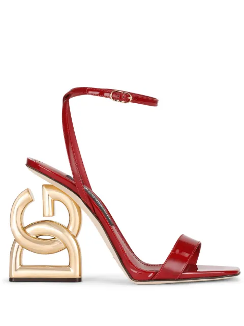 Dolce & Gabbana 3.5 105mm patent leather sandals Red CR1175A1471