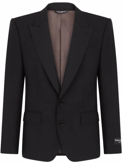 Dolce & Gabbana Sicilia-fit single-breasted suit Black GKGWMTFUBFC