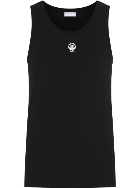 Dolce & Gabbana stretch cotton tank top Black M8C10JFUECG