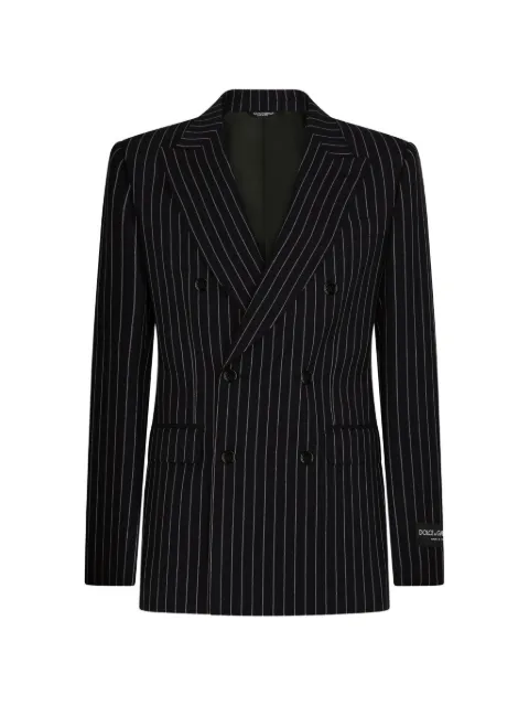 Dolce & Gabbana double-breasted pinstripe blazer Blue G2PQ5TFR2XI