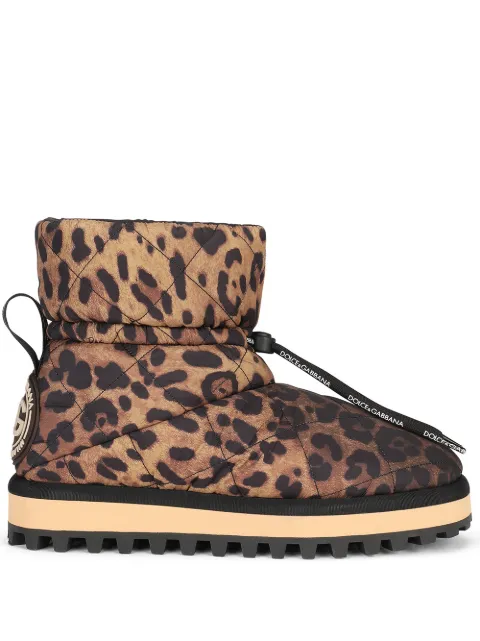 Dolce & Gabbana leopard-print boots Brown CS1909AO841
