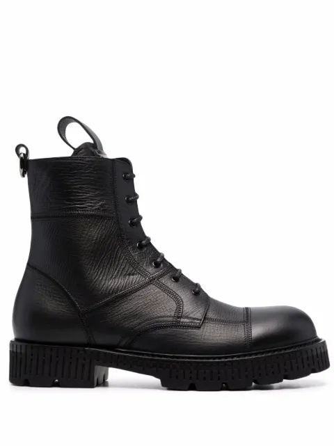 Dolce & Gabbana logo-plaque ankle boots Black A60380AO953