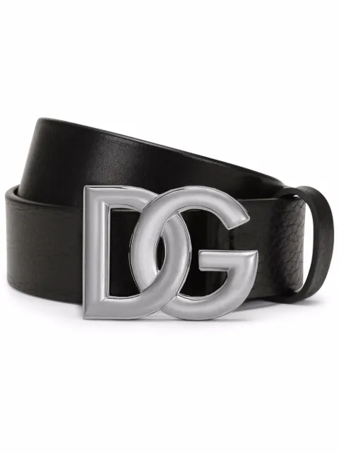 Dolce & Gabbana calf leather logo-buckle belt Black BC4628AV480