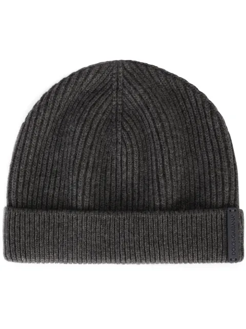 Dolce & Gabbana fisherman's-knit wool beanie Grey GXE84TJAV99