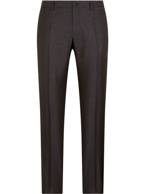 Dolce & Gabbana jacquard tailored trousers Black GY7BMTFJ3DO