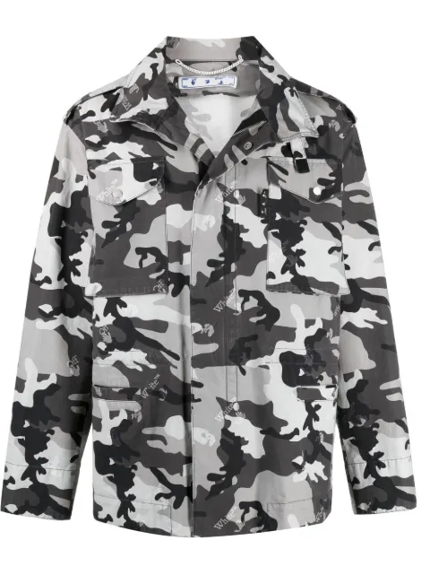 Off-White camouflage-print jacket Grey OMEL015S21FAB0010900