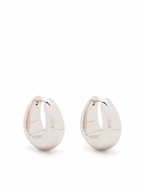 Tom Wood medium Ice hoop earrings Silver E39HMNA01S925