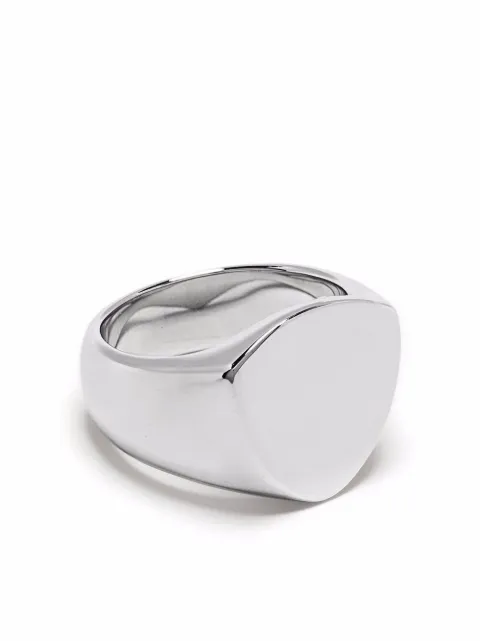 Tom Wood shield polished signet ring Silver R74IANA01S925