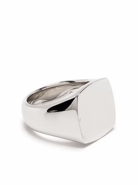 Tom Wood cushion polished signet ring Silver R74HRNA01S925