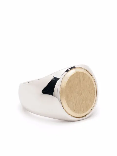Tom Wood golden top oval signet ring Silver R74ICNA02S9259K