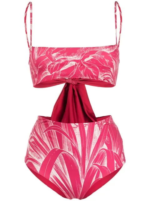 RED Valentino leaf-print bikini Pink RMI00E5WR