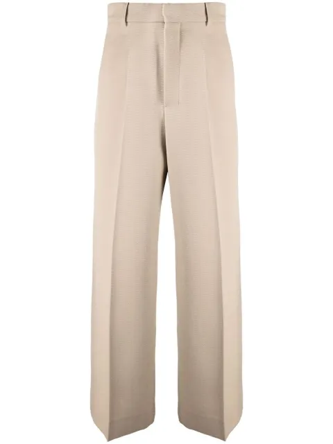 AMI Paris high-waisted palazzo pants Neutrals H21FT414232