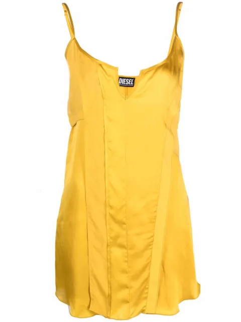Diesel panelled satin slip dress Yellow A045580HCAN